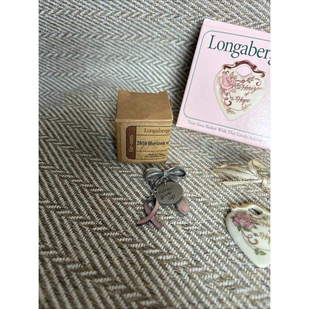 1997, 1999, 2009 & 2010 Longaberger Baskets Horizon of Hope Tie-On Pin